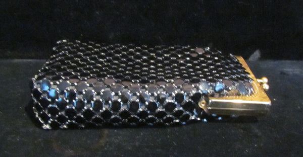 Whiting Davis Black Mesh Cigarette Case Vintage Card Holder Coin Purse
