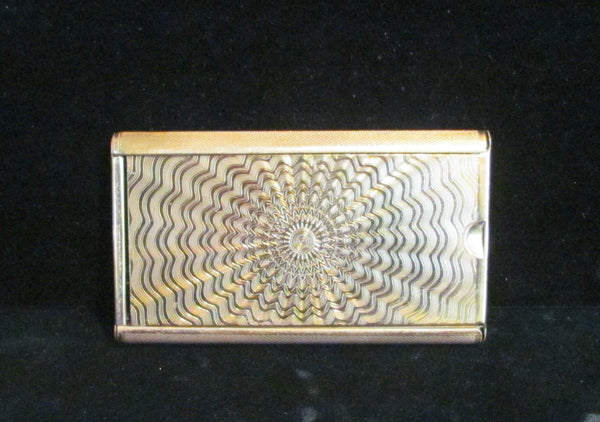 Vintage Stratton Compact Brush Gold Engine Turned Design