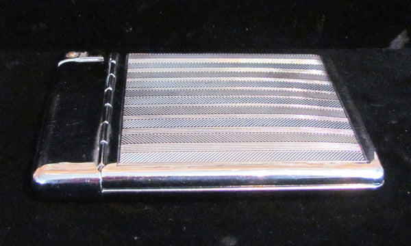 1940's Royal CaseLite Art Deco Cigarette Case Lighter Silver Case Lite Excellent Working