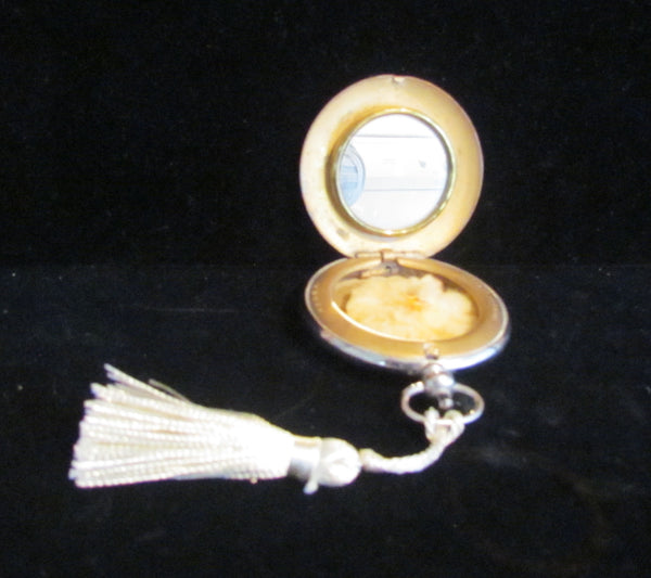 D.R.G.M.a. German Silver Pocket Watch Compact Vintage