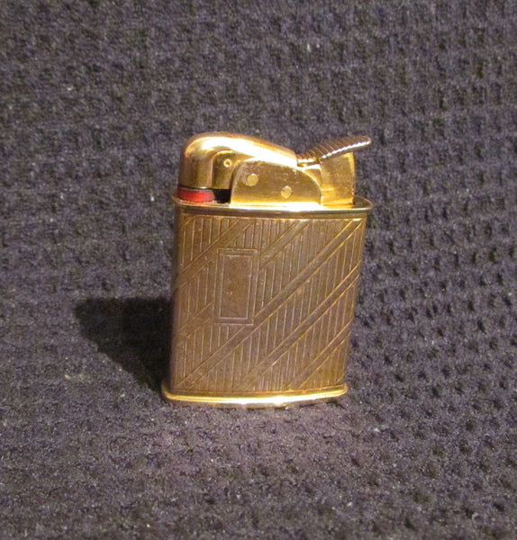 Evans Baron Lighter Art Deco Gold Working Pocket Lighter