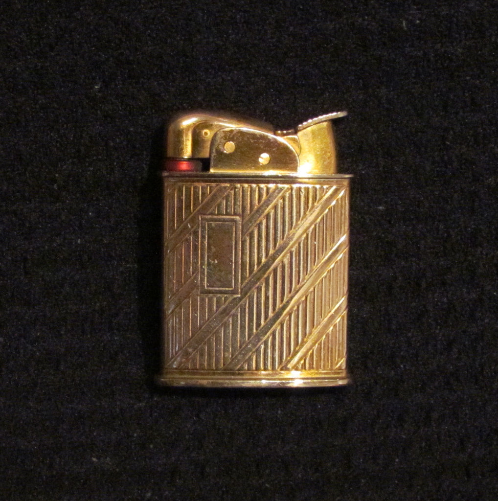 Evans Baron Lighter Art Deco Gold Working Pocket Lighter