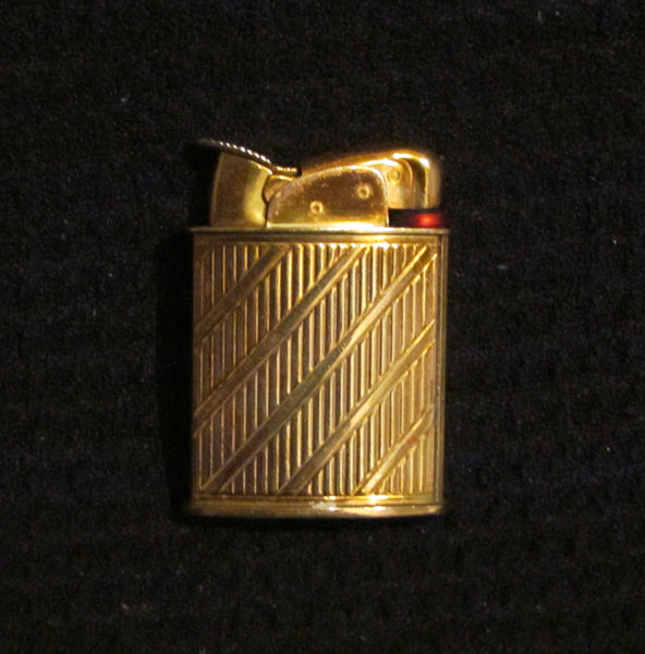 Evans Baron Lighter Art Deco Gold Working Pocket Lighter