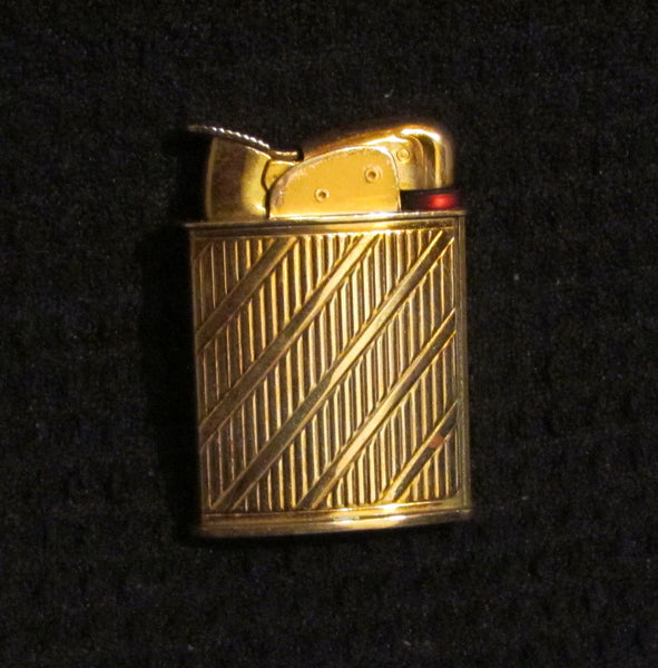 Evans Baron Lighter Art Deco Gold Working Pocket Lighter