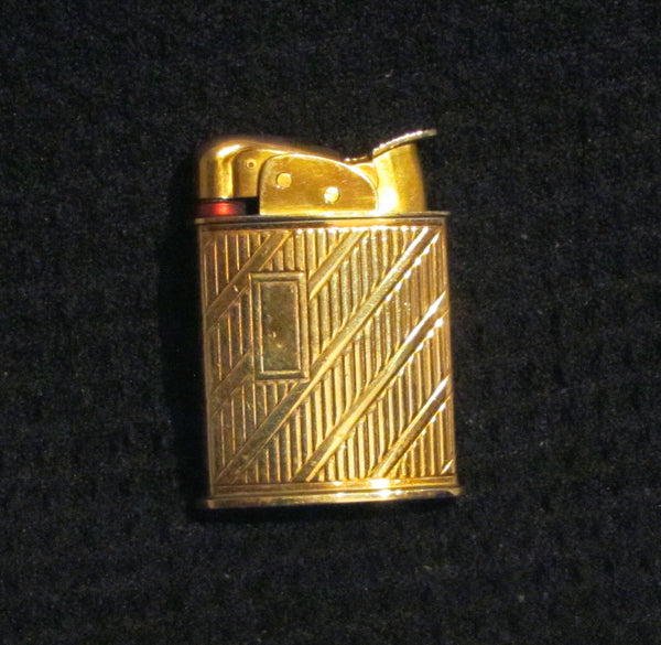 Evans Baron Lighter Art Deco Gold Working Pocket Lighter