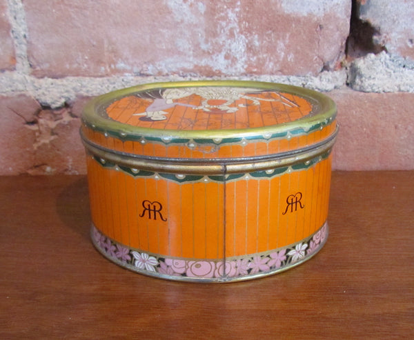 Vintage Richard Hudnut Three Flowers Dusting Powder Tin