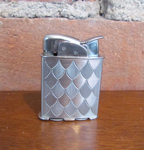 Evans Spitfire Lighter Silver Art Deco Working Pocket Lighter