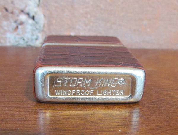 Park Sherman Storm King Windproof Lighter Leather Flip Top