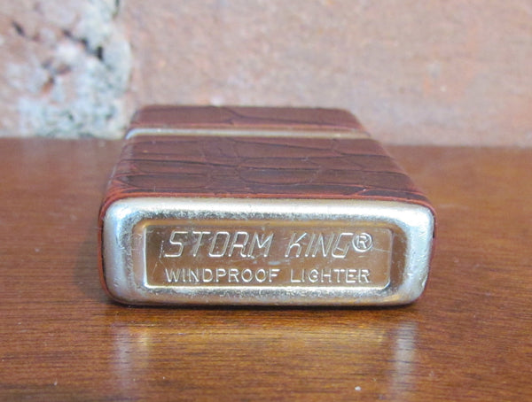 Park Sherman Storm King Windproof Lighter Leather Flip Top
