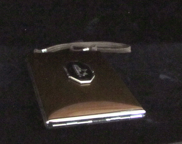 Art Deco Mondaine Enamel Compact Purse Original Box Excellent Condition