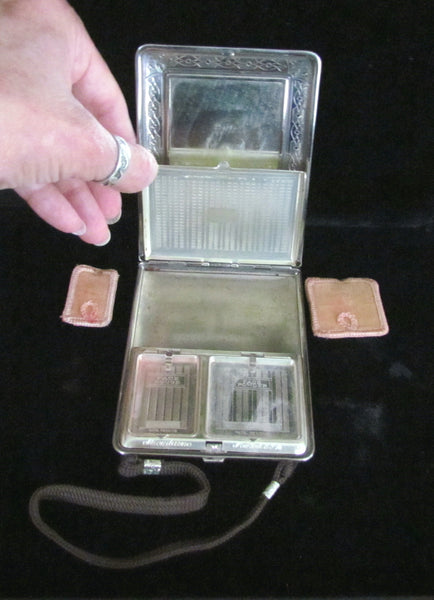Art Deco Mondaine Enamel Compact Purse Original Box Excellent Condition