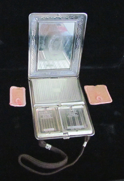 Art Deco Mondaine Enamel Compact Purse Original Box Excellent Condition