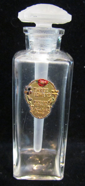 Antique Three Flowers Perfume Bottle Richard Hudnut