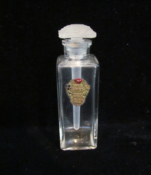 Antique Three Flowers Perfume Bottle Richard Hudnut