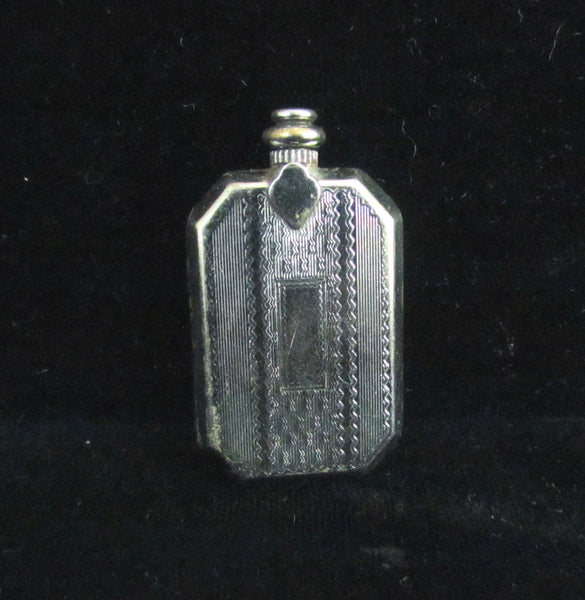 Antique Silver Perfume Flask Vintage Edwardian Perfume Bottle 1910s
