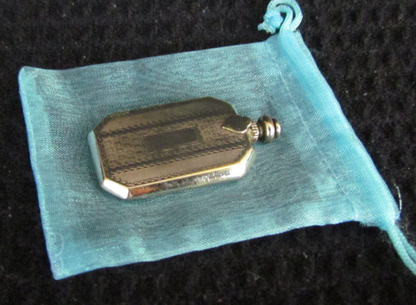 Antique Silver Perfume Flask Vintage Edwardian Perfume Bottle 1910s