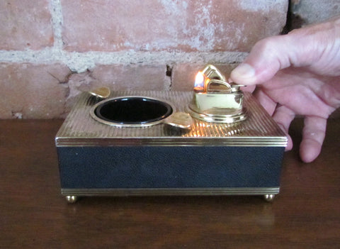 Evans Lighter Ashtray Holder 1950's Cocktail Table Set