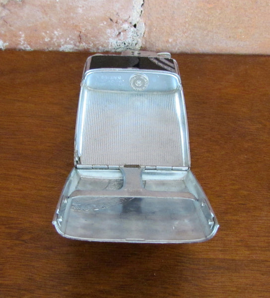 Evans Case Lighter Black Enamel 1940s Art Deco Trig-A-Lite Cigarette Case
