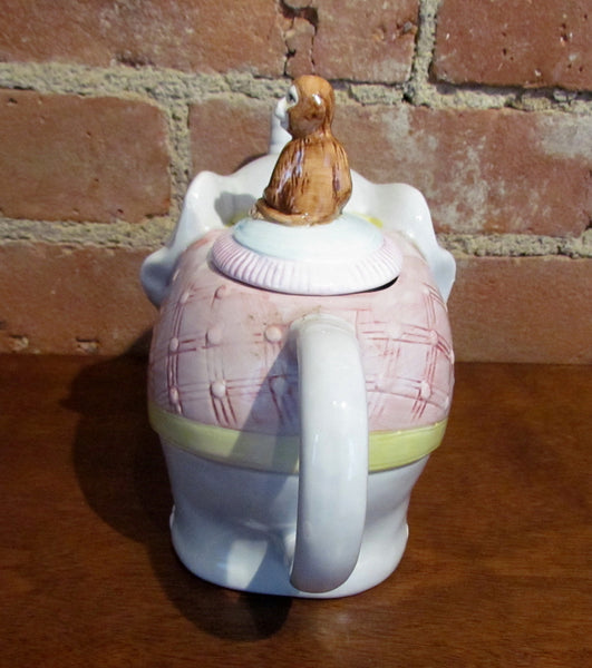 Vintage Elephant And Monkey Teapot Ceramic Tea Pot
