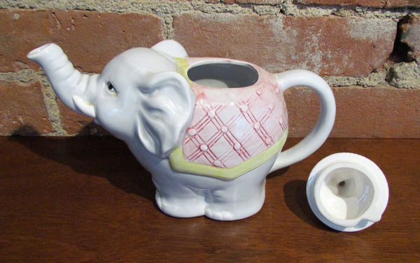 Vintage Elephant And Monkey Teapot Ceramic Tea Pot