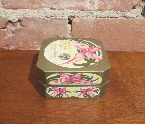 1920's Richard Hudnut Sweet Orchid Powder Box Advertising RARE