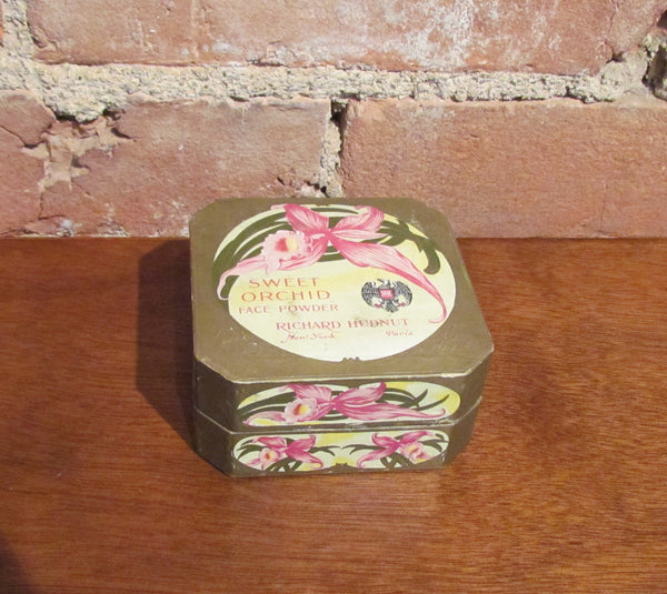 1920's Richard Hudnut Sweet Orchid Powder Box Advertising RARE