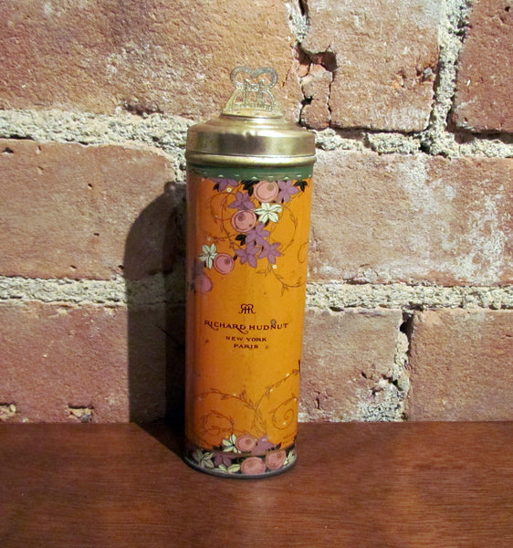 Richard Hudnut Three Flowers Powder Tin 1920's Talcum Can