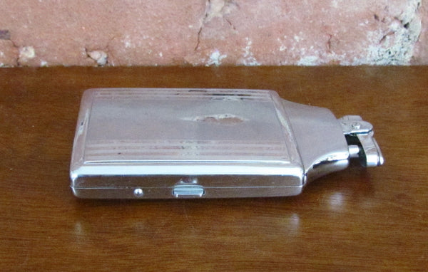 Ronson Master Case Lighter Silver Cigarette Case Working Original Pouch & Box