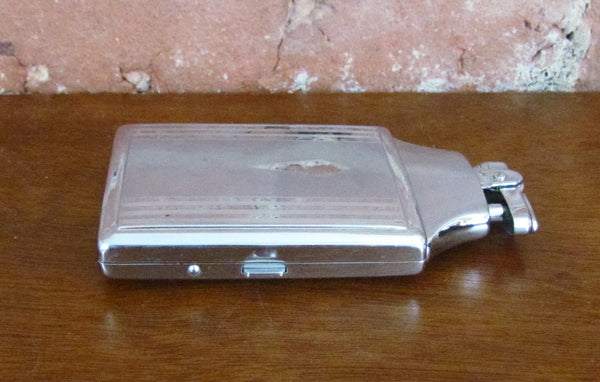 Ronson Master Case Lighter Silver Cigarette Case Working Original Pouch & Box