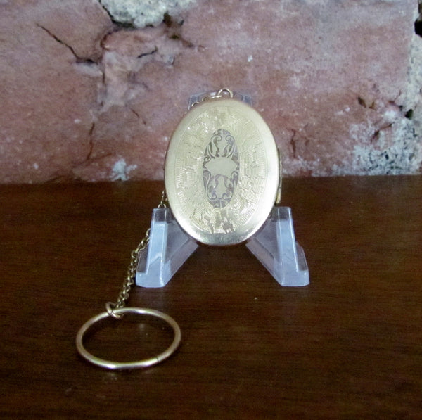 Victorian Gold Filled Compact Chatelaine Smelling Salts Snuff Box Finger Ring