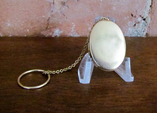 Victorian Gold Filled Compact Chatelaine Smelling Salts Snuff Box Finger Ring