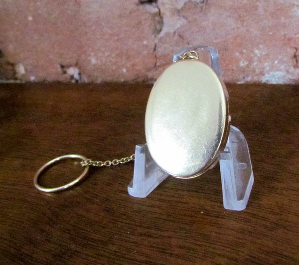 Victorian Gold Filled Compact Chatelaine Smelling Salts Snuff Box Finger Ring