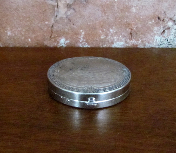 1916 Karess Woodworth Antique Silver Powder Compact