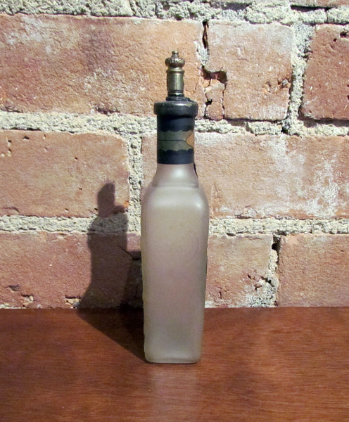 Antique Perfume Bottle Richard Hudnut Gardenia Frosted Glass Bottle In Original Box