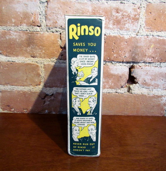 1940's Rinso Laundry Detergent Soap Box Rare Vintage Full Unused Laundry Soap