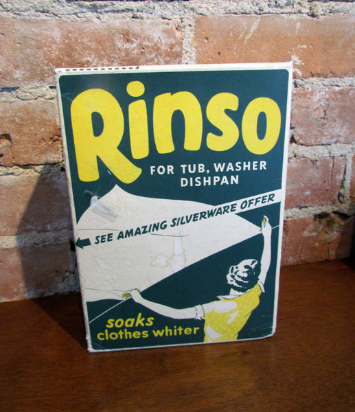 1940's Rinso Laundry Detergent Soap Box Rare Vintage Full Unused Laundry Soap