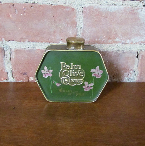 Violet Of The Nile Talcum Powder Tin Palm Olive 1919 Palmolive Tin Rare