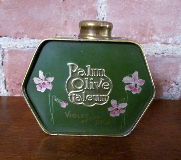 Violet Of The Nile Talcum Powder Tin Palm Olive 1919 Palmolive Tin Rare