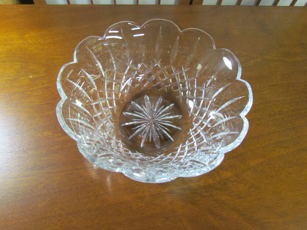 Waterford Crystal Bowl Lismore Vintage Scalloped Edge 9 x 4