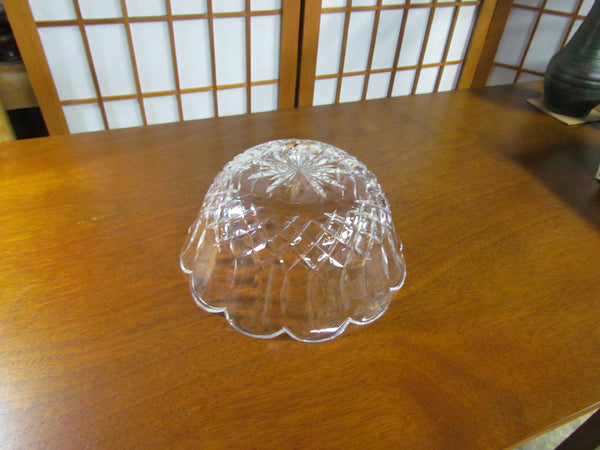 Waterford Crystal Bowl Lismore Vintage Scalloped Edge 9 x 4
