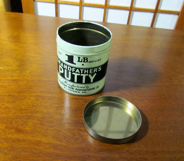 1920s Grandfather's Putty Tin The Allentown Paint Manufacturing Co. Allentown, PA