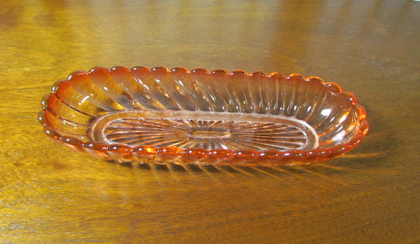 Baccarat Bamboo Tors Rose Teinte Pin Tray Vanity Dish French Crystal