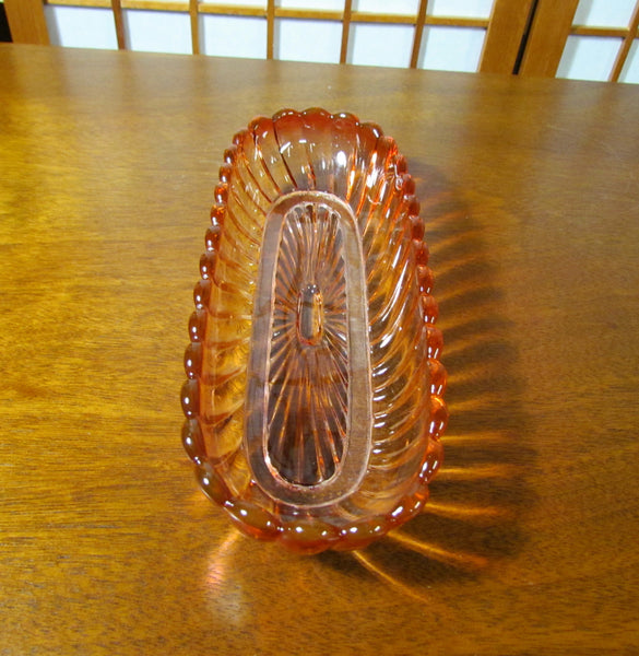 Baccarat Bamboo Tors Rose Teinte Pin Tray Vanity Dish French Crystal