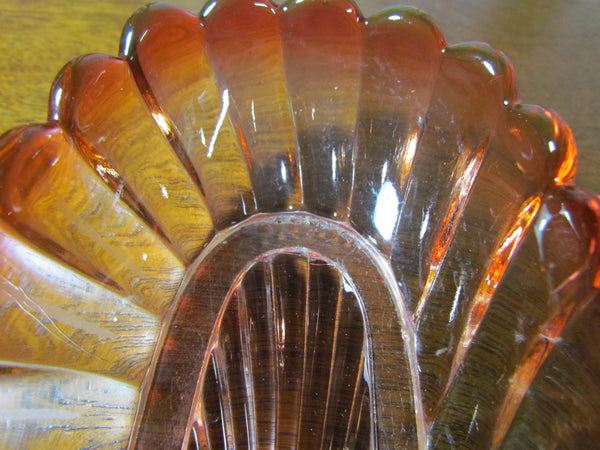Baccarat Bamboo Tors Rose Teinte Pin Tray Vanity Dish French Crystal