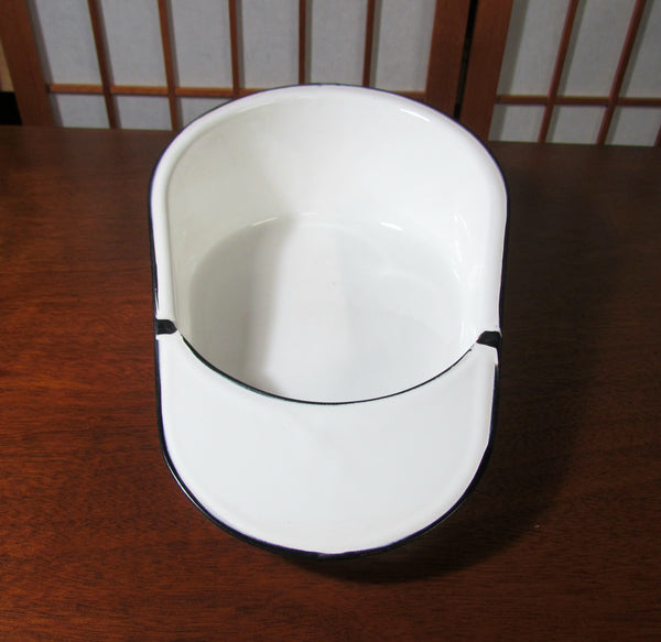 Antique White Enamel Bedpan Mint Condition