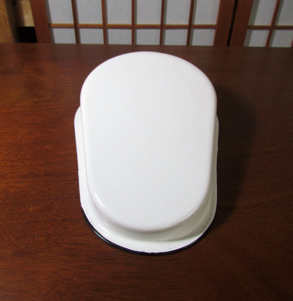 Antique White Enamel Bedpan Mint Condition
