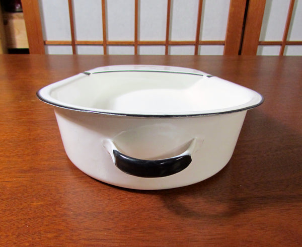 Antique White Enamel Bedpan Mint Condition