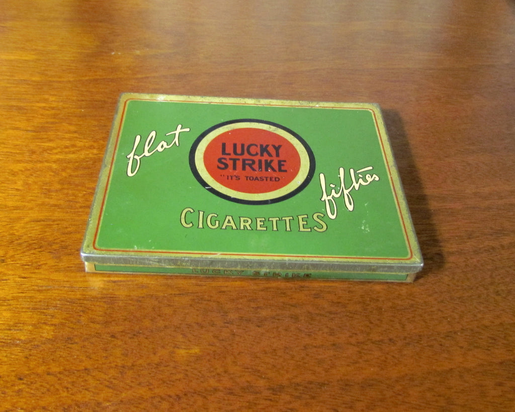 Lucky Strike Flat Fifties Tin Cigarette Box