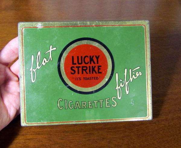 Lucky Strike Flat Fifties Tin Cigarette Box