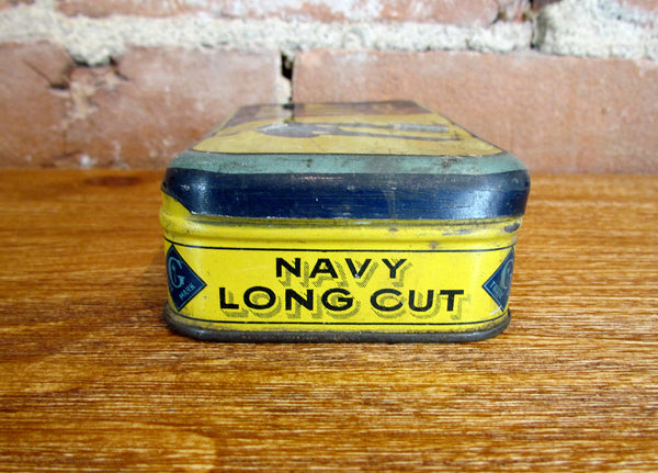 Gail & Ax Navy Tobacco Tin Antique Advertising Metal Box